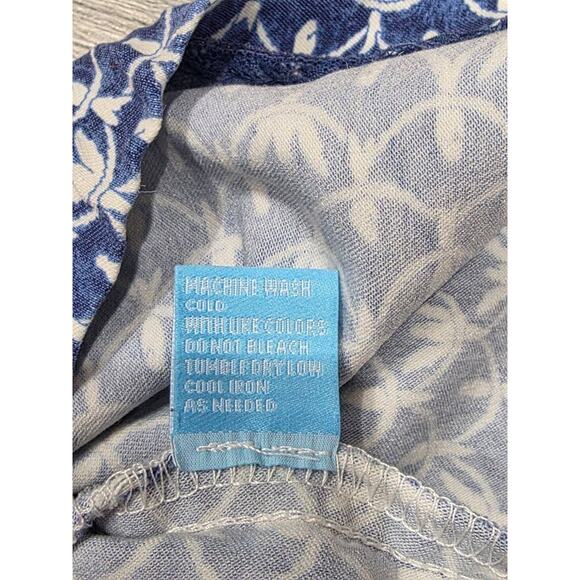 J. McLaughlin Bird Print Sleeveless Office Work Dress size 12 Blue/White A004005 - Picture 6 of 8